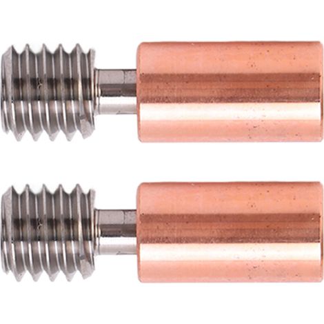 Lot de 2 tubes de rupture de pont thermique en alliage de titane, conception à branches, résistance thermique, filetage M6, pour imprimante 3D Ender 3 S1, alliage de titane et cuivre. (1/4)