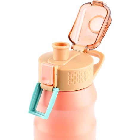 Tragbarer, isolierter Becher aus Edelstahl 304 für Reisen, Studenten und Sport, großes Fassungsvermögen 680 ml, rosa (1/5)