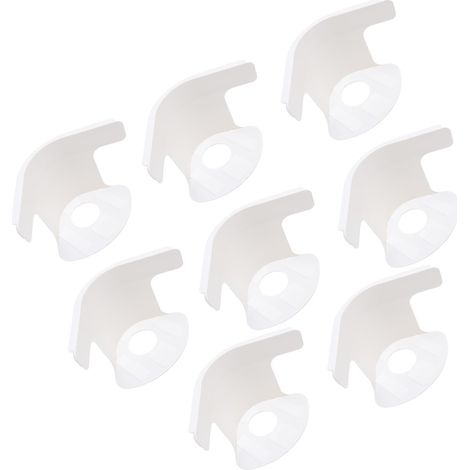 Ensemble de 8 attaches de draps faciles à installer, pour lits simples, doubles, queen et king, blanc. (1/5)