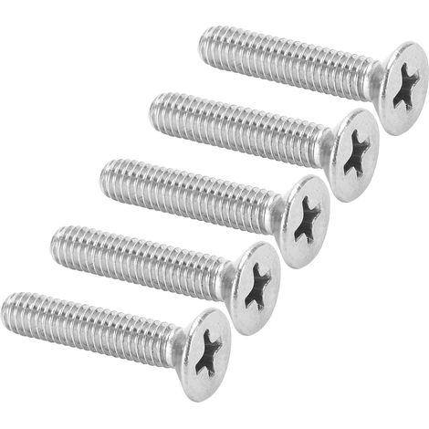 100 vis cruciformes plates en acier inoxydable 304, M4x16 mm, pour machines de moulage par injection (1/5)