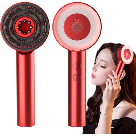 Brosse De Massage éLectrique du Cuir Chevelu, avec RéServoir De Guidage De Liquide D'Huile Essentielle De 6 ML, 3 Modes, Peigne De Massage Profond du Cuir Chevelu, Relaxation (1/5)