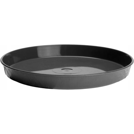 Base plástica redonda de aspecto madera para maceta 17 cm tamaño 1 grafito