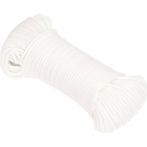 Corde de bateau, Corde de Chanvre, pour la Décoration, le Bricolage, le Jardinage Blanc complet 3 mm 100 m Polypropylène OIB2885E (1/5)