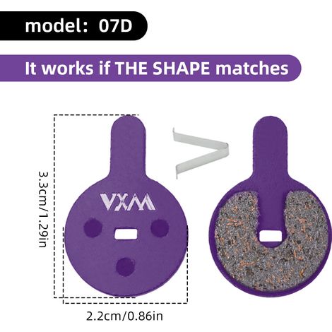 Violet polymétallique 07D Plaquettes de frein à disque pour vélo, plaquettes de frein hydrauliques, accessoires de frein à disque universels multi-métaux BB5 M355 (1/5)