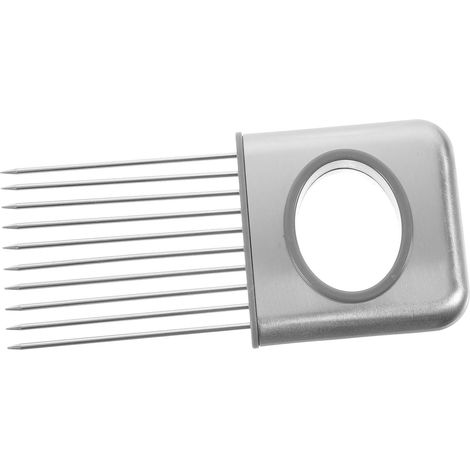 Porte-légumes Acier Inoxydable avec Aiguilles Tranchantes pour Découpe Précise de Légumes et Fruits Support Antidérapant Sécurisé pour Citron Tomate Pomme de Terre Protection (1/5)