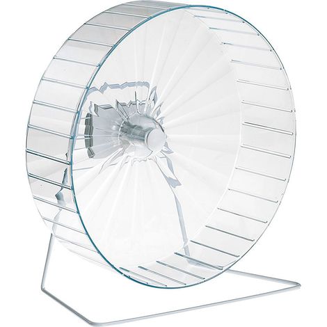 Ferplast Roue FPI 4607 Grande roue en plastique pour hamsters avec socle. Variante FPI 4607 - Misure: 18 x h 31.5 cm - Ø 30.4 cm - Transparent