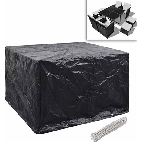 Maison Exclusive - Coperture Arredi Giardino 2pz Polyrattan 8 Occhielli 113x113cm (1/5)