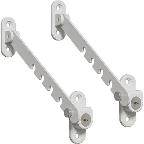 2-teiliger Fensterbegrenzer für Drehkippfenster, Fensteröffnungsbegrenzer mit Schrauben, verstellbarer Fensterbegrenzer ohne Bohren, geeignet zur Einstellung des Fensterwinkels (1/5)