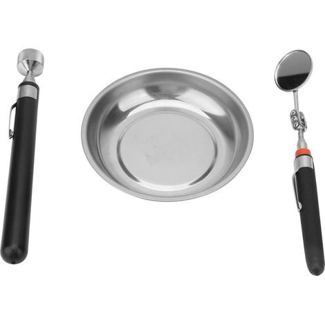 Ensemble d'outils magnétiques 3 pièces, plateau à vis, support télescopique, miroir d'inspection (1/5)