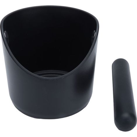 Schwarzer, schräger Behälter für Kaffeesatz, Kaffeepad-Eimer, ideal für Bars, heimische Küchen und Cafés (1/5)