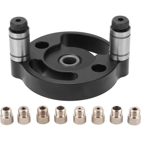 Drill Hole Guide Jig Aluminium Alloy Dowel Drilling Punching Tool Set Kit for Woodworking