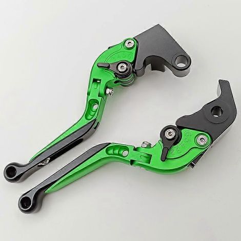 Accessoires modifiés pour locomotive YZF R1 R6 : embrayage de frein réglable en alliage d'aluminium, frein à bascule avec klaxon, levier de guidon (vert 1) (1/5)