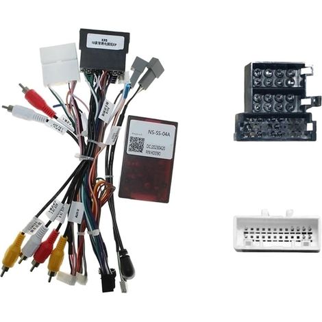 Adaptateur de faisceau de câblage automobile 16 broches avec décodeur, Compatible Pour KIA Sportage, Sorento et Hyundai ix35 Tucson 2 (2009-2015)(Only Cable)