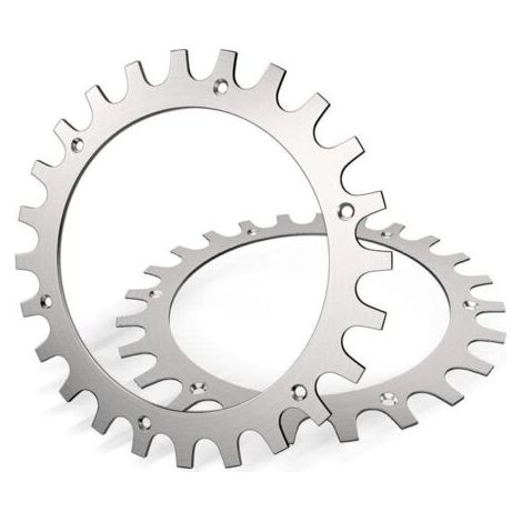 Crampons en acier inoxydable de qualité supérieure pour tondeuse à gazon Worx Landroid modèle S/M Épaisseur 2mm, Amélioration de la traction - Ébavurage poli - Diamètre de la roue : 205 mm (1/5)