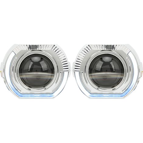 7,6 cm (3 Zoll) LED-Doppellinsenscheinwerfer, 9–24 V, 5500 K, klare Sicht, universell passend für Fahrzeuge, H1, H4, H7, HB3, HB4, D1, weißes Licht (1/3)