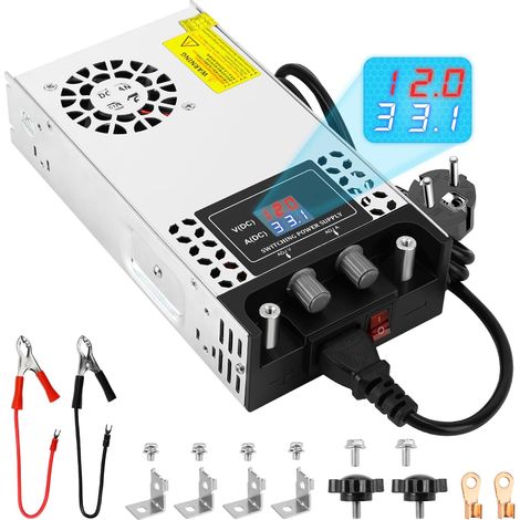 Alimentation Réglable DC 0-12V 50A 600W, 230V AC en DC 0-12V Convertisseur 0-50A 600W Transformateur Alimentation Avec LED Affichage, pour LED Bande CCTV Caméra Alimentation Laboratoire (1/5)