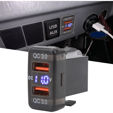 QC3.0 Schnellladegerät für Toyota Corolla und Land Cruiser, zwei USB-Anschlüsse (1,57 x 0,87 Zoll) (1/5)