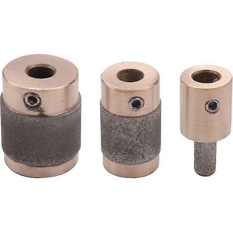 Lot de 3 têtes de meulage à noyau en laiton, têtes de meulage standard pour pierre à verre (1/5)