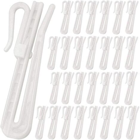 50 Stück Vorhangclips, verstellbare Vorhanghaken, Clip-on-Vorhangzubehör (7 cm)