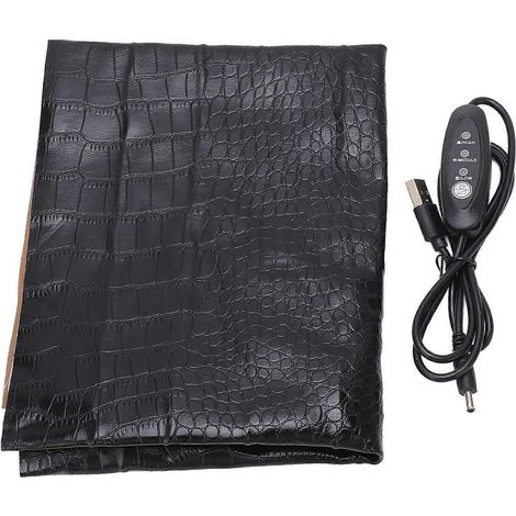 Heizmatte mit 3 Temperaturstufen, waschbar, aus PU-Leder, USB-Anschluss, für Haustiere und Reptilien, 5 V, 2 A, 3045