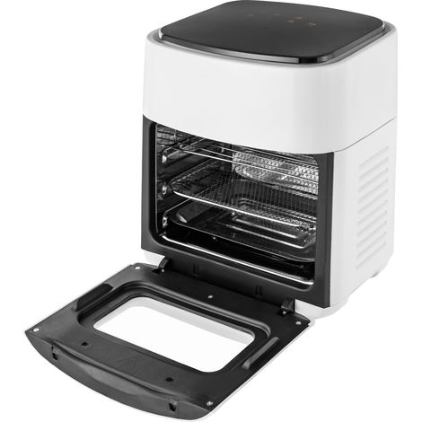 Friteuse sans Huile 15L Air fryer, Friteuse Visible à air chaud 1400W LED Digital Panneau tactile Air Fryer 80-200°C Cuisson Four (Blanc) (1/5)