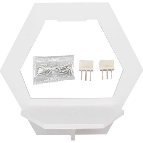 Etagère Flottante Hexagonale - En Matériau Pvc Robuste - Pour Salon Chambre Bureau - Lot De 3 Pièces (1/5)