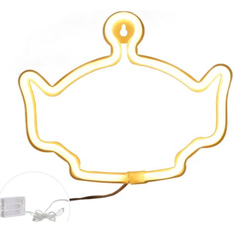 Neon-LED-Nachtlicht aus ABS und PVC, warmweißes Licht, 200 lm, wasserdicht, batteriebetrieben und per USB aufladbar, für das Schlafzimmer (1/5)