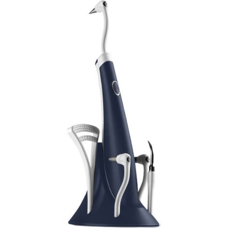 Détartreur de dents sonique détartreur de dents électrique pour enlever le tartre dentaire portable à la maison, 5 têtes de travail, noir