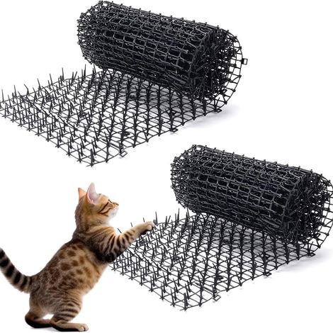 Tapis anti-griffures pour chat, compatible avec les meubles, 43 x 33 cm, en plastique souple avec picots, utilisable à l'intérieur comme à l'extérieur. (1/5)