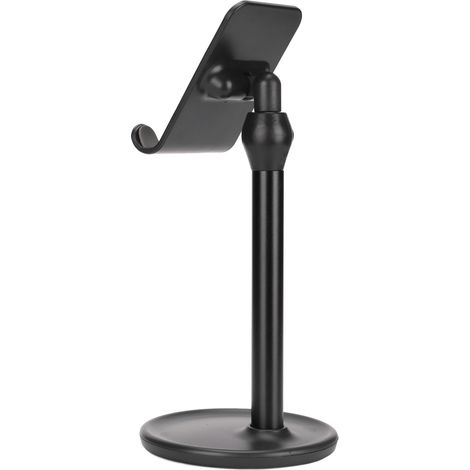 Support de téléphone en alliage d'aluminium, réglable à 45 degrés, design ergonomique, noir