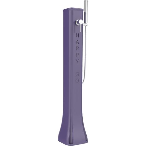 Doccia Solare da Giardino 23L Miscelatore e Doccetta Mobile Arkema Happy Go Viola