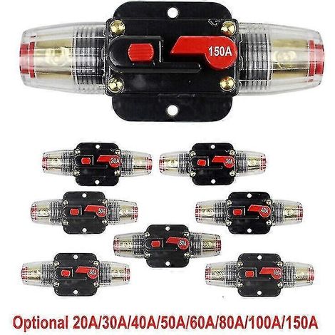 Compatible avec les disjoncteurs de 20 à 150 ampères, double batterie, IP67, 12V-24V, réarmement manuel, fusible étanche. (1/5)