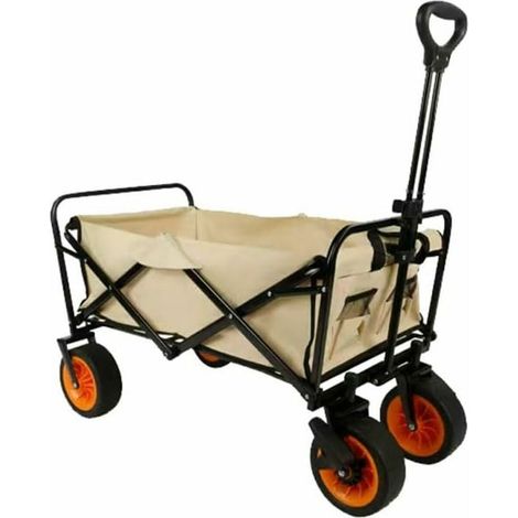 Marbueno Carrello Multiuso Pieghevole Beige 50x75x76 cm (1/2)