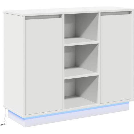 Maison Exclusive - Madia LED Bianco 90 x 32 x 75 cm Legno multistrato