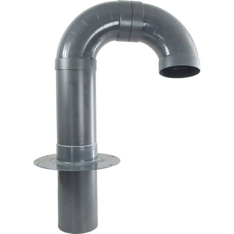 Schwanenhals DN 150 Spezial-Hart-PVC Flansch für Flachdach