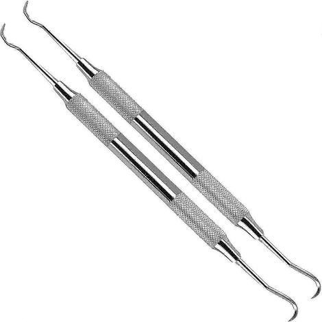 Outil professionnel de détartrage dentaire - Cure-dents, dissolvant de tartre double embout pour les dents et la plaque dentaire (1/5)