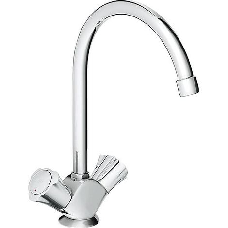Zweigriff-Spültischmischer Grohe Costa Schwenkauslauf, Ausladung 182 mm, chrom - 31831001 (1/2)