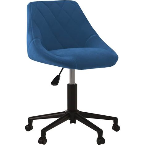 Maison Exclusive - Bürostuhl Drehbar Blau Samt (1/5)