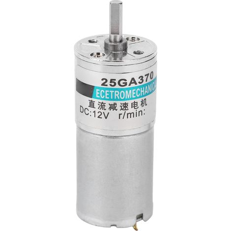 Moteur à engrenages DC 12V XD-25GA370+, réducteur miniature à vitesse lente, 50 tr/min, sens avant/arrière, avec support de fixation (1/5)