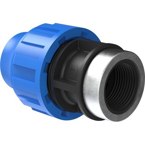 PP Übergangsstück, 20 mm x 1/2"IG, Klemmfitting für HDPE, DVGW zertifiziert
