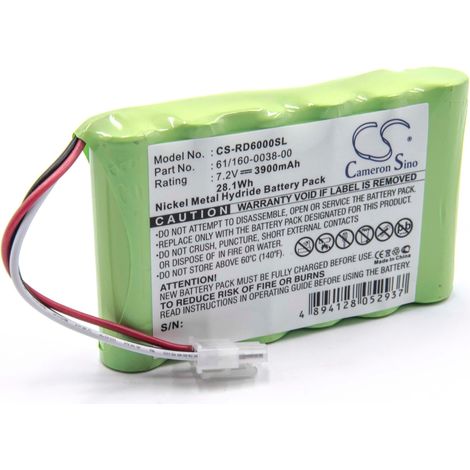 vhbw batteria compatibile con Riser Bond RD6000 Cable Test Analyser dispositivo di misurazione (3900mAh, 7,2V, NiMH)
