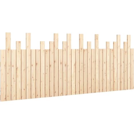 vidaXL Testiera da Parete 204x3x80 cm in Legno Massello di Pino