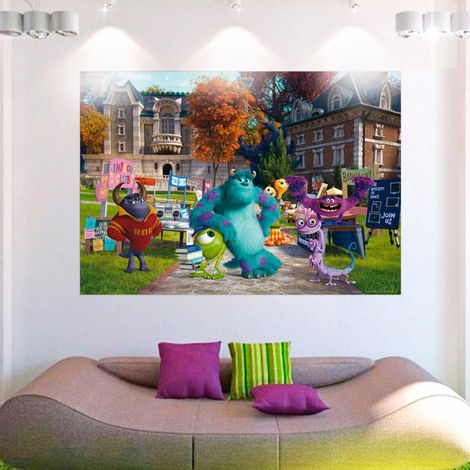 Poster XXL intisse Monstres Academy Pixar 155X115 CM (1/5)