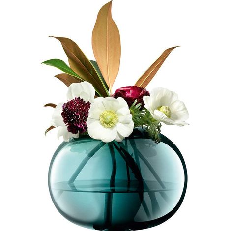 Vase H18cm Bleu Canard/Lustré (1/4)