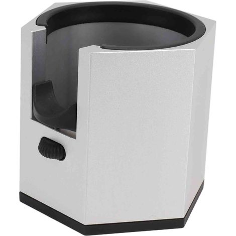 Kaffeefilterhalter aus Aluminiumlegierung mit abnehmbarer Halterung und höhenverstellbarem Deckel, silberfarben (1/5)