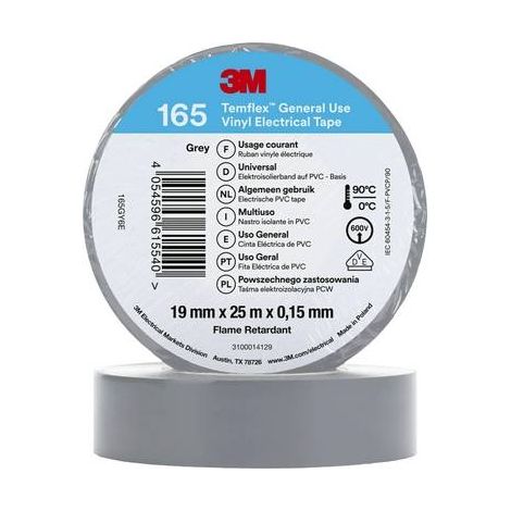 Cinta aislante 3m temflex 165 grosor 0.15 mm longitud 25 m