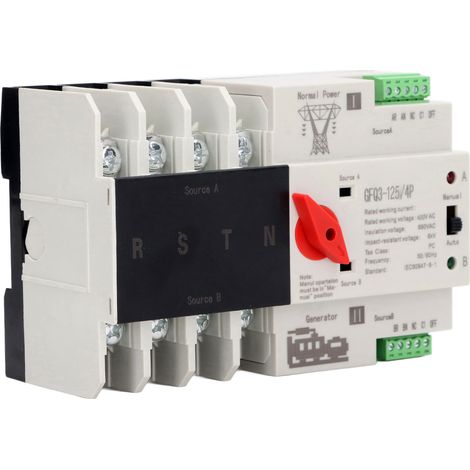 Automatischer Umschalter ATS 4P AC400V 80A, Wechselrichter mit Zeitschaltuhr, 50/60Hz (1/5)