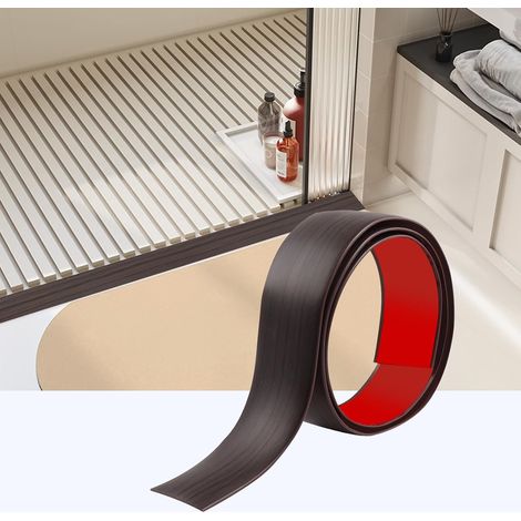 100cm4cm Bande de Transition Autocollante, Bande de Seuil de Porte en PVC, Bandes de Seuil pour Portes pour Relier Les Joints de Sol, Transitions de Seuil de Tapis(Noyer Noir) (1/5)