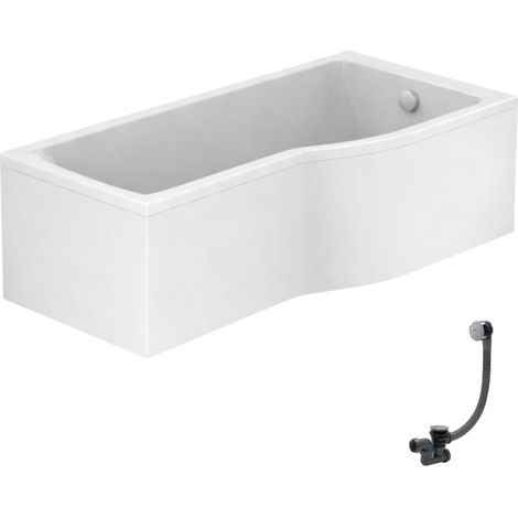 IDEAL STANDARD Connect Air Bañera/ducha derecha de 150 x 80 cm + faldón + desagüe, cromo