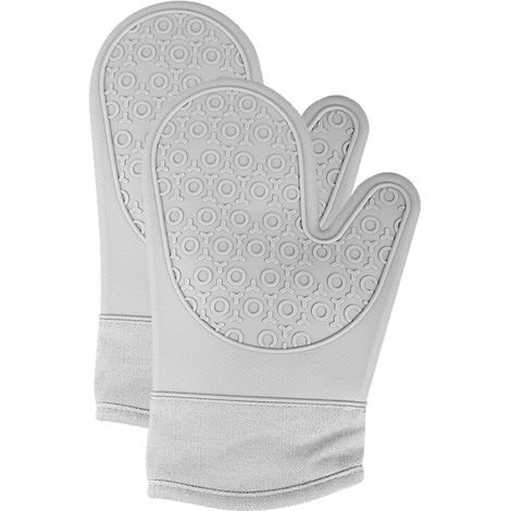 Gants de cuisine en silicone, maniques, maniques résistantes à la chaleur, gants de cuisine souples (1/5)